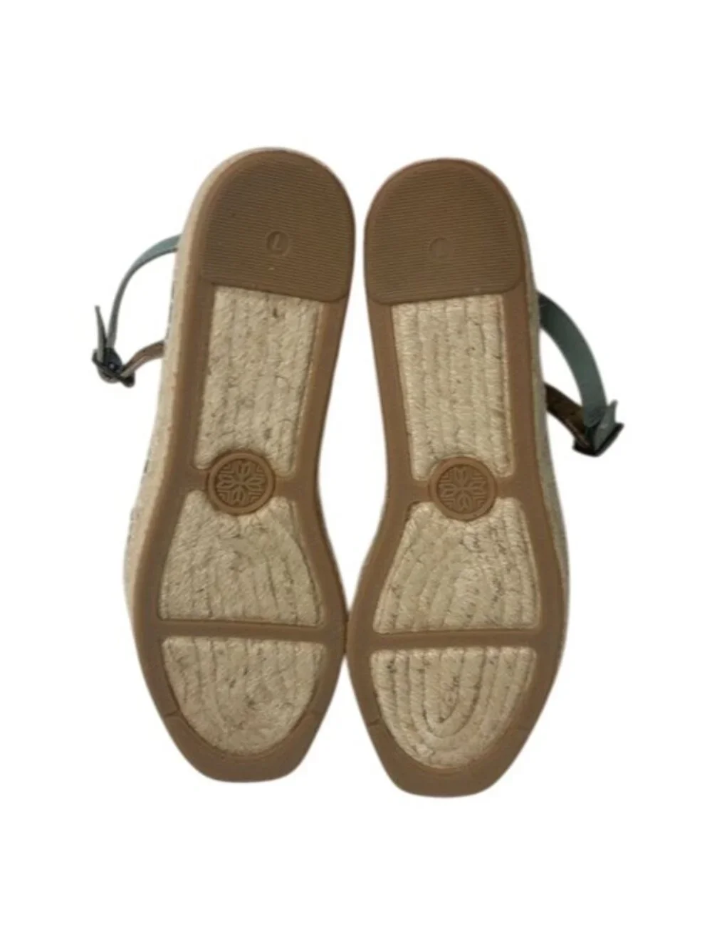 Cynthia Vincent Espadrille Platform Sandals Mint Green Suede - Picture 5 of 6